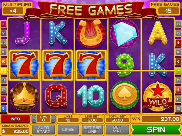 Slots spel mall — Stock vektor