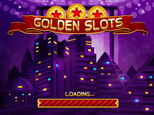 Tela de carregamento para jogo de slots — Vetor de Stock