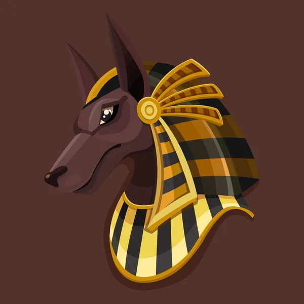 Symbool hoofd van Anubis — Stockvector