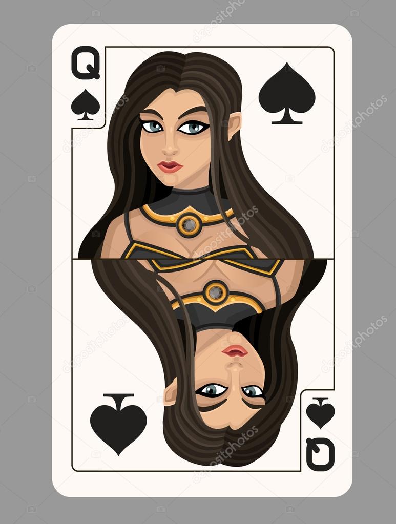Queen of spades playing card Stock Vector Image by ©saranai 78114672