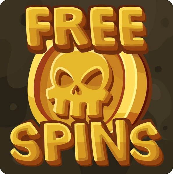 Free spins symbole pour les machines à sous jeu — Image vectorielle