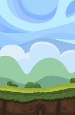 Oyunlar için düzey manzara arka plan