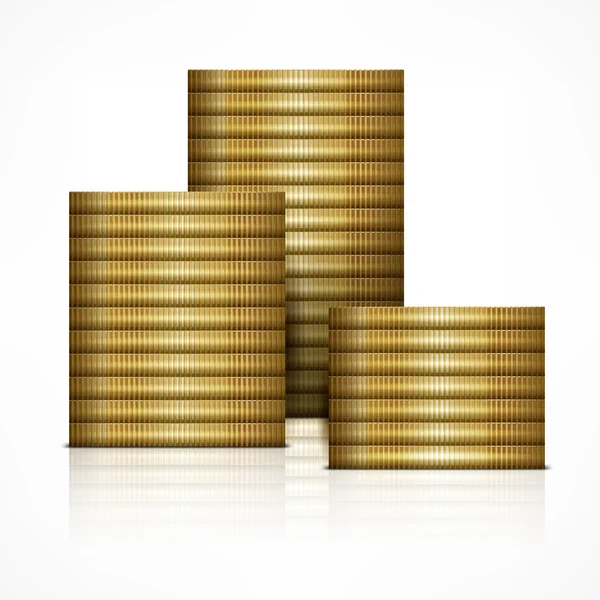 Stacks of coin — Stock Vector