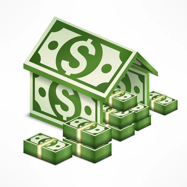 Money house made vector illustration — Stock Vector