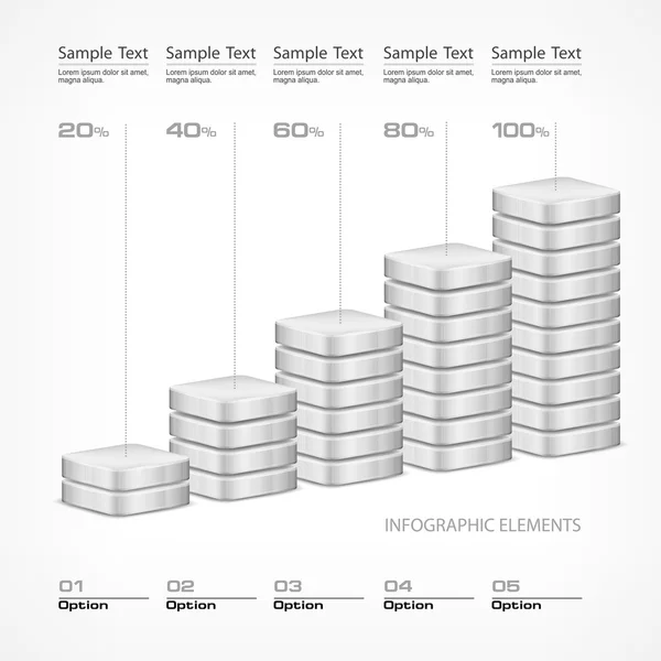 Elementos de la carta infográfica — Vector de stock