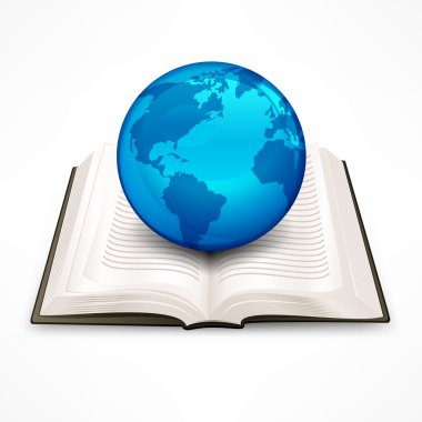 kitap üzerinde dünya