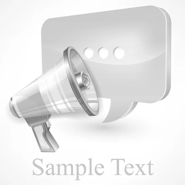 Megaphone white — Stock Vector