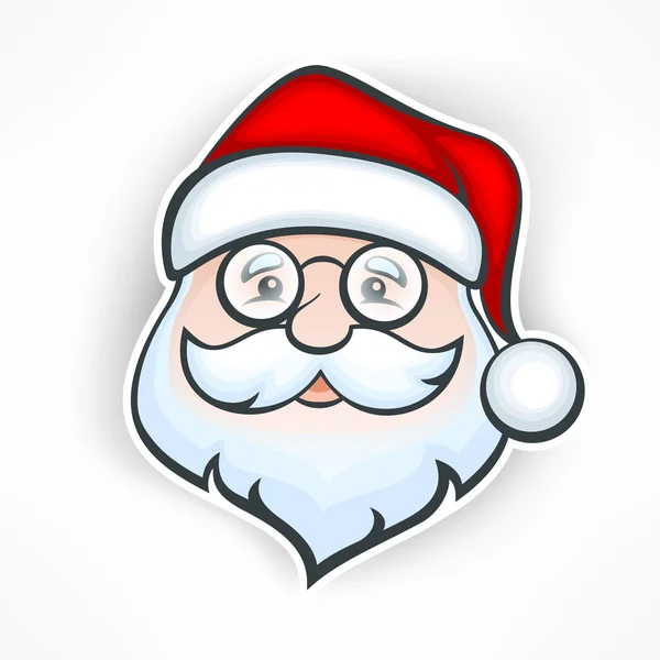 Joyeux Père Noël visage — Image vectorielle