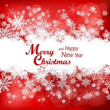 Noel kar taneleri desen kırmızı