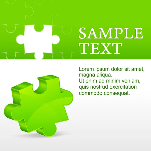 Puzzle vert — Image vectorielle