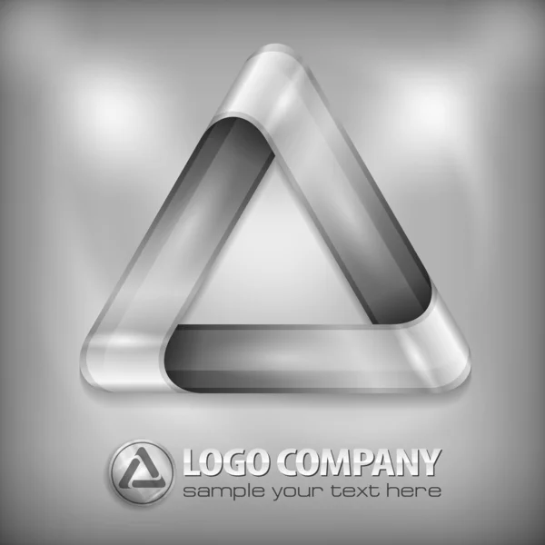 Design triangle on grey — Stock Vector