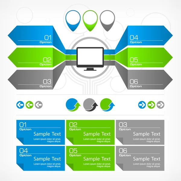 Elementos infográficos y texto — Vector de stock