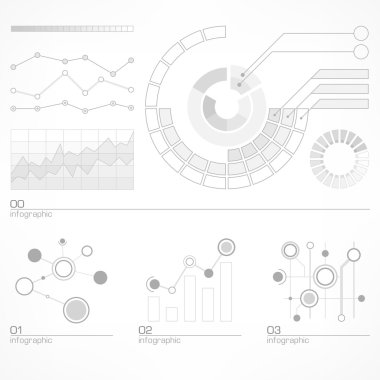 Infographic öğeleri gri