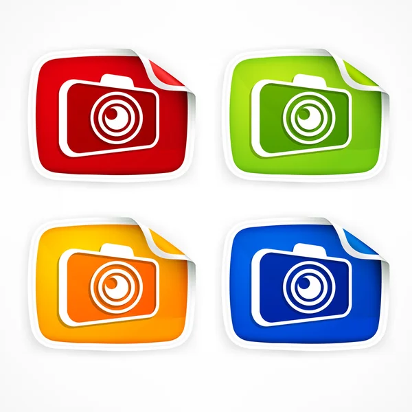 Icono de cámara coloreado — Archivo Imágenes Vectoriales