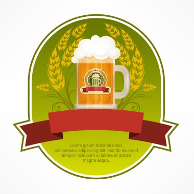 Cam bardak bira etiket