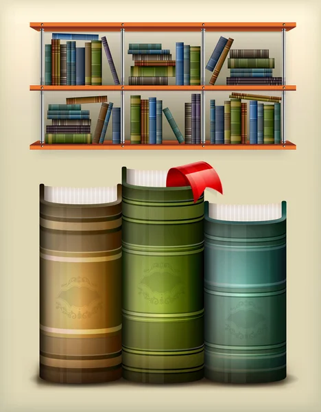 Stack of books — Stock Vector