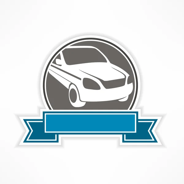 Auto signo en blanco — Vector de stock