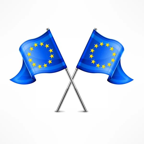 Deux drapeaux européens — Image vectorielle