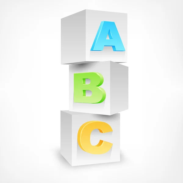 ABC blokken kleur — Stockvector