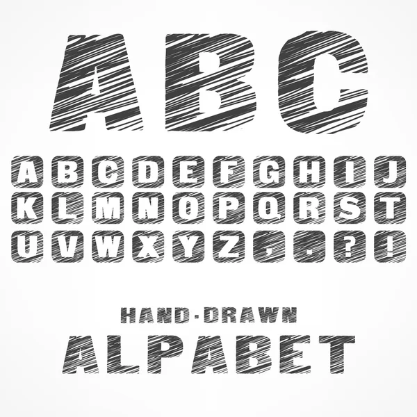 A B C caps alphabet — Stock Vector