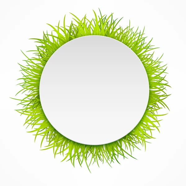 Round grass icon — Stock Vector