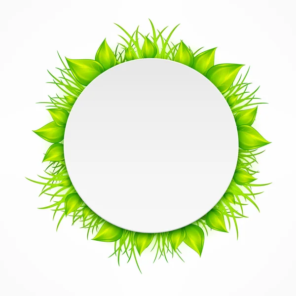 Round grass icon — Stock Vector