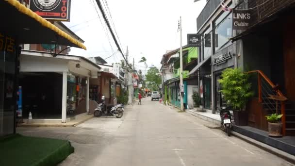 Ruas vazias de Koh Samui, Tailândia — Vídeo de Stock