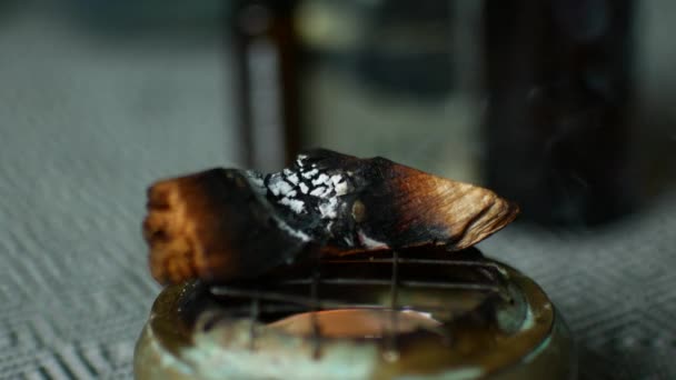 Поло Санто горить на свічці — стокове відео