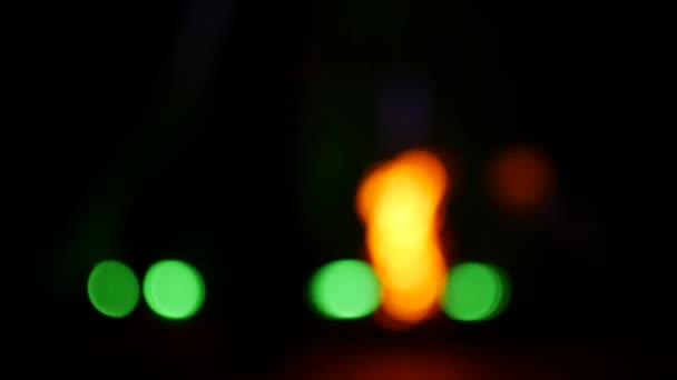 Fondo abstracto de luces borrosas en la fiesta, bokeh — Vídeos de Stock