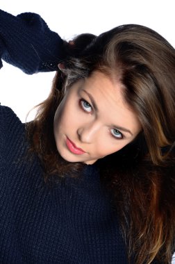 kazaklı genç kadın