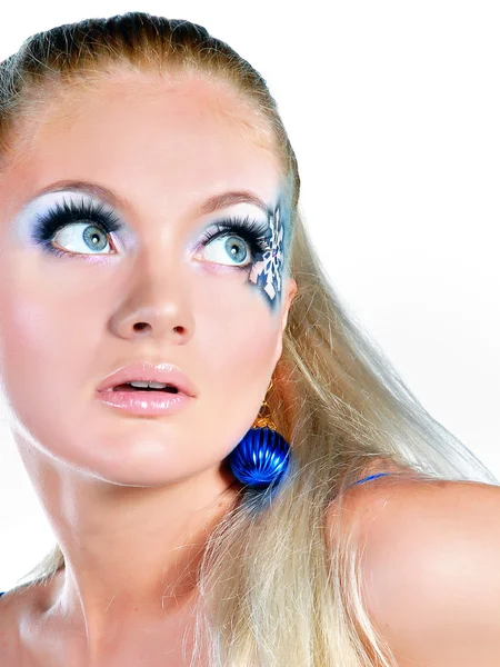 Kreativa vinter makeup — Stockfoto