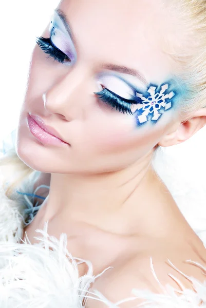 Kreativa vinter makeup — Stockfoto