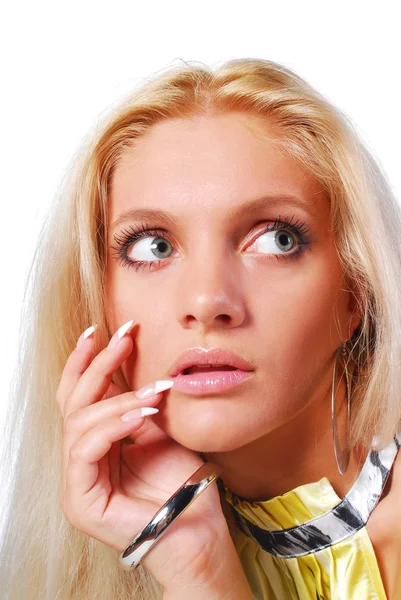 Close-up of emotional woman — Stock Photo, Image