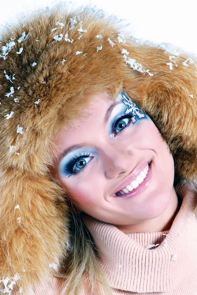 Beautiful woman in winter hat Stock Picture