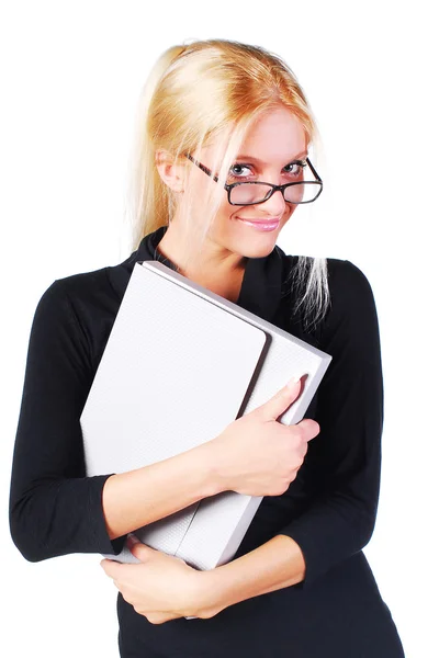 Businesswoman in glasses Stock Image