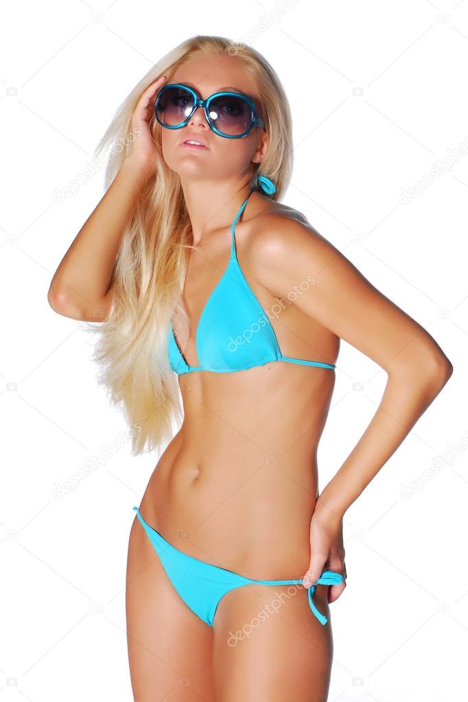 Model in a swimsuit