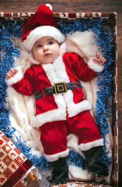 küçük bir Noel Baba çocuk