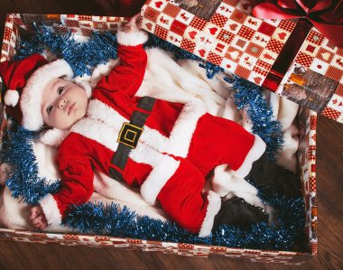 küçük bir Noel Baba çocuk