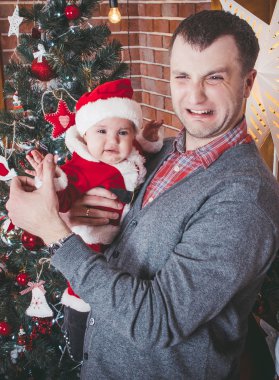 Baba ve kızı. Noel zamanı