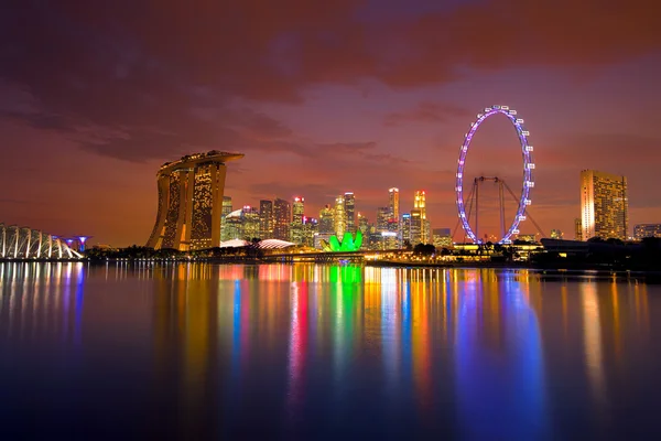 Singapore Skyline at sunset Stock Picture