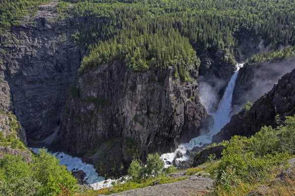 Rjukanfossen från ovan — Stockfoto