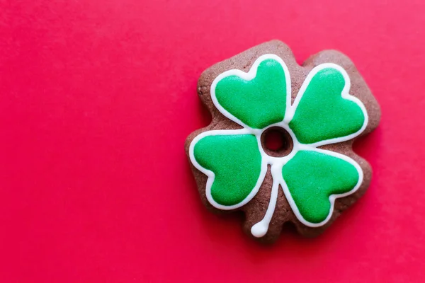 Bolacha em forma de trevo para St Patrick — Fotografia de Stock