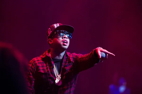 Tyga Moskova'da rap konseri — Stok fotoğraf