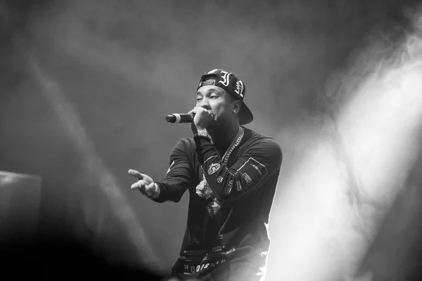 Rap konsert av Tyga i Moskva — Stockfoto