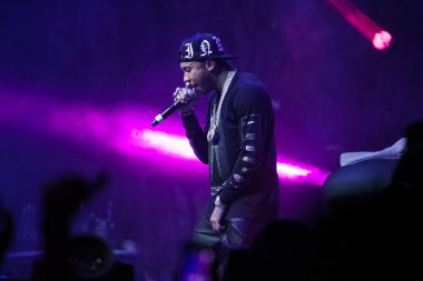 Rap concert of Tyga in Moscow clipart