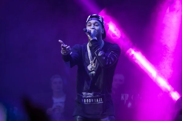 Rap konsert av Tyga i Moskva — Stockfoto