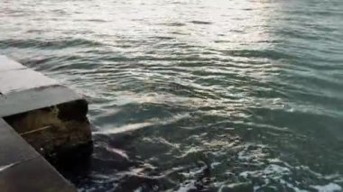 Venedik lagünündeki su dalgaları bahar mevsiminde çekildi. İtalya 'nın başkenti Venedik' te popüler bir seyahat merkezi. Antik Venezuela, İtalya