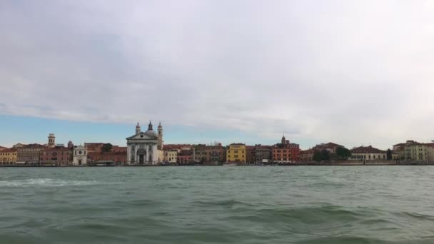 Clip Vidéo Panoramique Belle Lagune Vénitienne Filmée Printemps Destination Voyage — Video