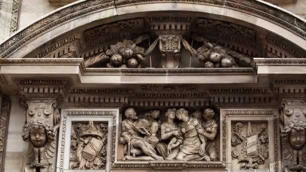 Hermoso Duomo Milano Primer Plano Esculturas Piedra Mármol Blanco Estatuas — Vídeos de Stock