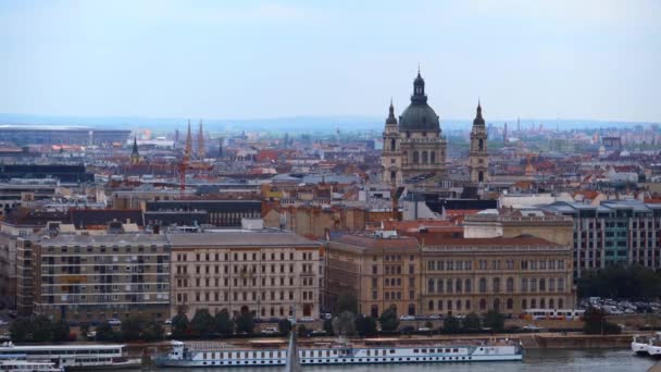 Budapest Hungary May 2019 Panoramic Video Cscape View Central Budapest — 图库视频影像